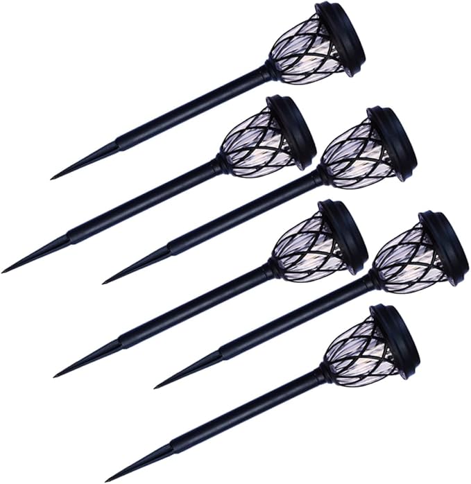 GLEAVI 6pcs Waterproof Solar Garden Path Lights Warm White LED Outdoor Yard Lawn Lighting for Patio Landscape with | Lumora