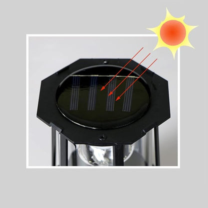 LED Solar Powered Lighthouse, 360 Degree Rotating Lamp Courtyard Decoration Waterproof Garden Smoke Towers Statue Lights for Outdoor Garden Pathway Patio