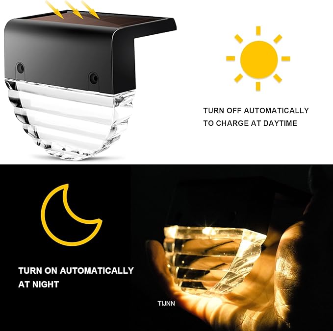 TIJNN Solar Lights outdoor-10 Pack Solar Deck Lights, Waterproof Backyard Lights，for Outdoor Stairs, Step, Fence | Lumora