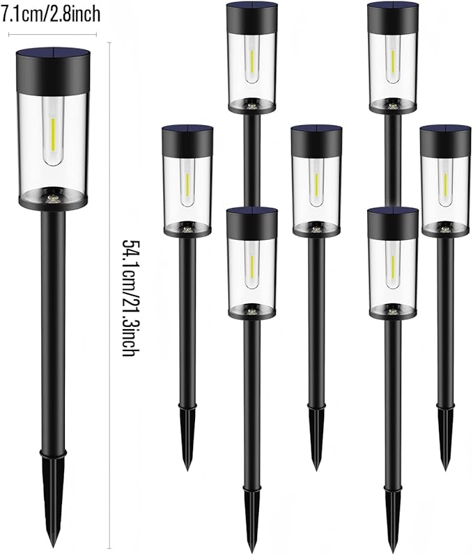 8 Pack Solar Pathway Lights Outdoor Waterproof, High Brightness LED Solar Garden Lights for Patio, Yard, Lawn | Lumora