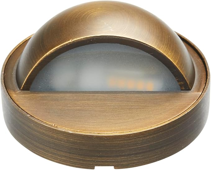 VOLT Cast Brass 12V Deck Light (Bronze) for Low Voltage Landscape Lighting on Outdoor Patio, Railing, Step, Fence & | Lumora
