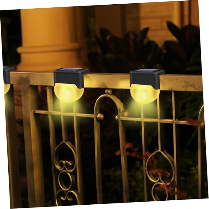 POPETPOP Solar Powered Stair Lamp Outdoor Led Handrail Fence Light Easy Installation Warm Lighting for Steps Decks | Lumora