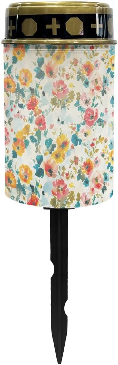 Solar Garden Stake Lights Outdoor,Watercolor Flower Lights Stake Landscape Lightsing for Yard Patio,Flameless Warm White Solar Powered Fairy Lights for Outside,Wall Lights Auto On/Off
