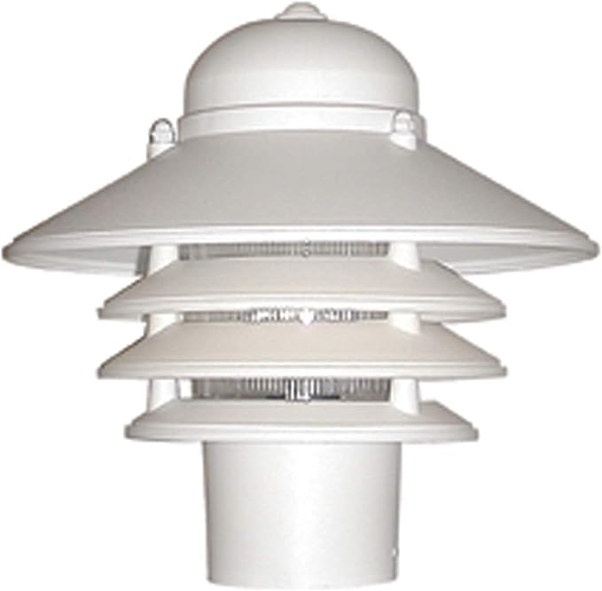 Solus Nautical Outdoor Post Top Light – Bollard Fixture for 3" Pole with LED Bulb, Black or White Finish | Lumora