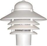 Solus Nautical Outdoor Post Top Light – Bollard Fixture for 3" Pole with LED Bulb, Black or White Finish | Lumora