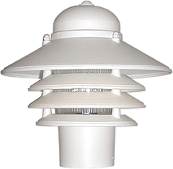 Solus Nautical Outdoor Post Top Light – Bollard Fixture for 3" Pole with LED Bulb, Black or White Finish | Lumora