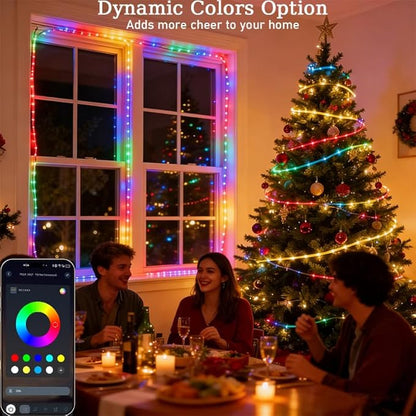 Honche Smart LED Fairy String Light USB 10M/33FT Rainbow Light Waterproof Remote/app Control Outdoor Indoor Rope Lights DIY Color Changing Christmas -mas String Light for Bedroom Garden Cafe