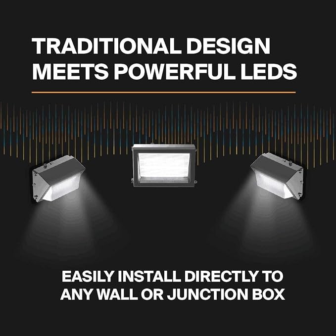 ledmo LED Wall Pack Lights 120W - 15600LM Switch Control 5000K Wall Mount Lighting Commercial and Industrial | Lumora