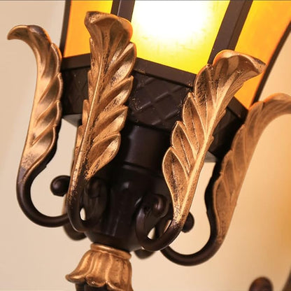 Wall Light Fixtures Outdoor Vintage Porch Lights E27 Wall Sconce Waterproof Garden Wall Lamp Retro Wall Lantern with Glass Shade for Entryway Porch Cafe Patio House
