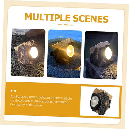 Solar Outdoor Light Simulated Tree Stump Solar Pathway Light Waterproof Garden Decoration 1-Pack for Walkways and Patios