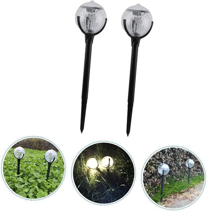 NUOBESTY 2pcs Solar Lawn Lights with LED Landscape Pathway Lights Outdoor Garden Solar Decorative Ground Lamps for Patio Yard