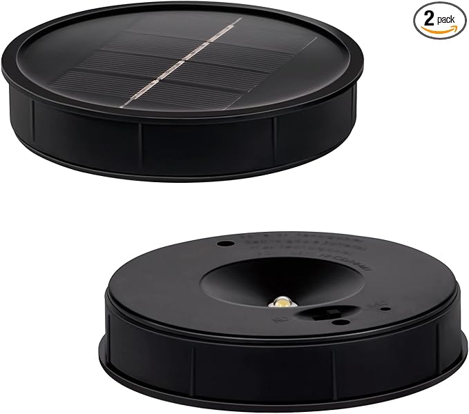 2 Pack Solar Lights Replacement Top DIY Solar Lights Panel for Outdoor solars Lights