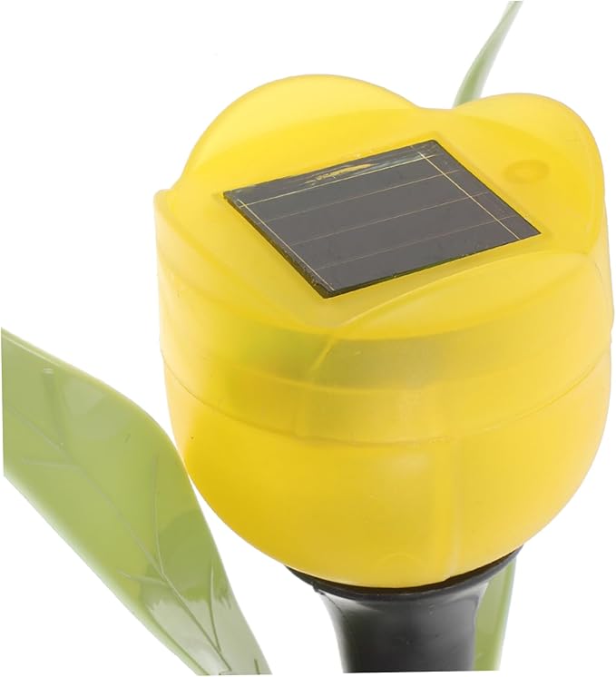 BESPORTBLE 3pcs Solar Led Garden Lights Weatherproof Tulip Shape Solar Pathway Lights for Outdoor Use Auto Sensor Energy Saving for Patios Driveways and Landscapes