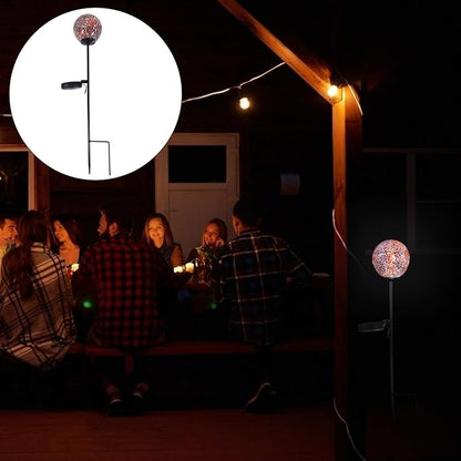 Solar Yard Light Outdoor Waterproof LED Lawn Lamp Glass Ball Solar Garden Path Light for Patio Backyard Landscape Decor