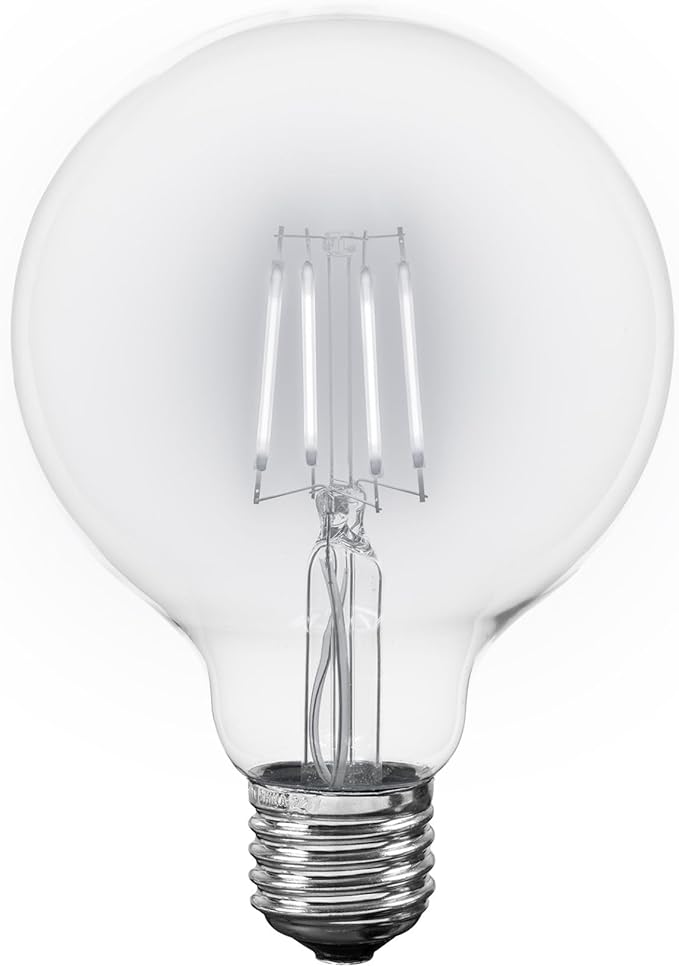 Novelty Lights 4 Pack G95 Edison Style LED Globe Light Bulb, 4 Watt (40 Watt Equivalent) - Decorative Outdoor Light | Lumora
