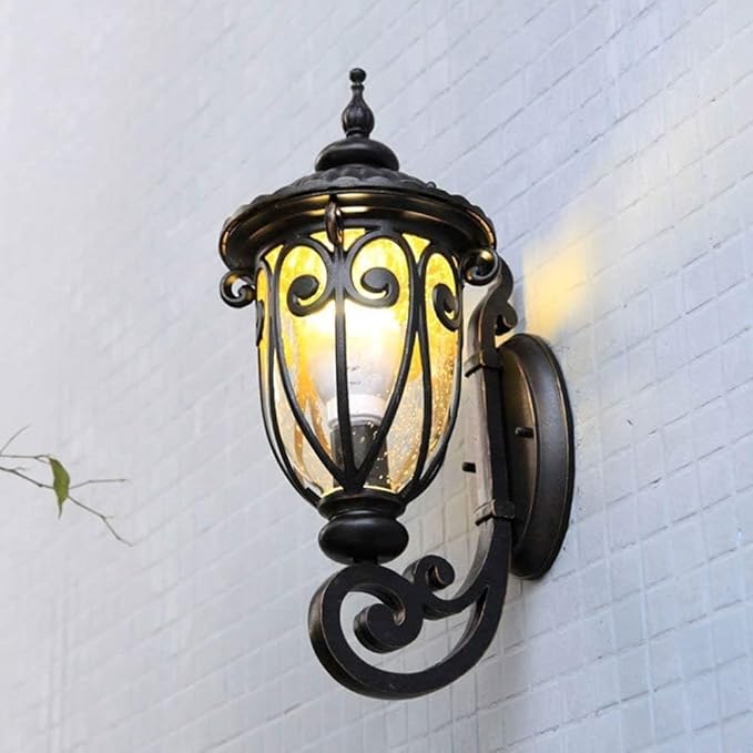 European Retro Outdoor Wall Lamp,Fashion Garden S Lantern Down Light,Waterproof Patio Lighting Sconce, Balcony | Lumora