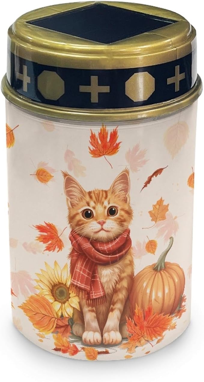 Thanksgiving Cat Solar Garden Lights Walkway Solar Lights Landscape 4 Pieces Outdoor Waterproof Thanksgiving Decor Solar Pathway Lights Solar Walkway Lights Outdoor Table Lamp