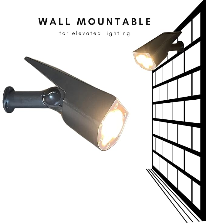 Solar Outdoor Lights, 4-Pack Super Bright LED Spotlights, Waterproof Garden Path Lights, Yard & Landscape Lighting | Lumora