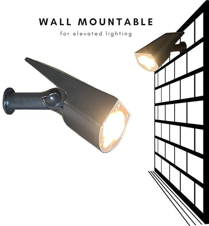 Solar Outdoor Lights, 4-Pack Super Bright LED Spotlights, Waterproof Garden Path Lights, Yard & Landscape Lighting, Auto On/Off, Black