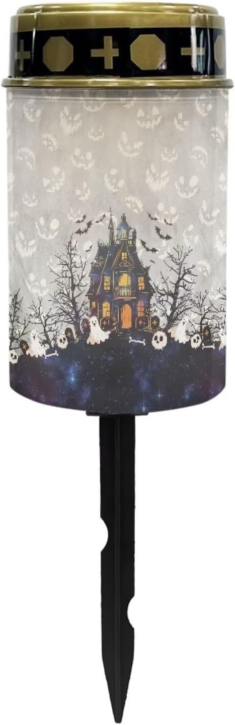 Haunted House Small Solar Lights Outdoor Halloween Garden Lights for Outside Solar Sidewalk Lights Outdoor Solar Landscape Light Solar Garden Lights Outdoor Sidewalk Lights