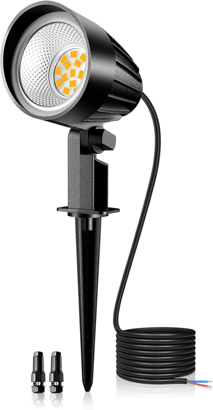 MEIKEE 7W Low Voltage Landscape Lighting with Connectors, 2700K Warm White Landscape Lighting, IP66 Waterproof | Lumora
