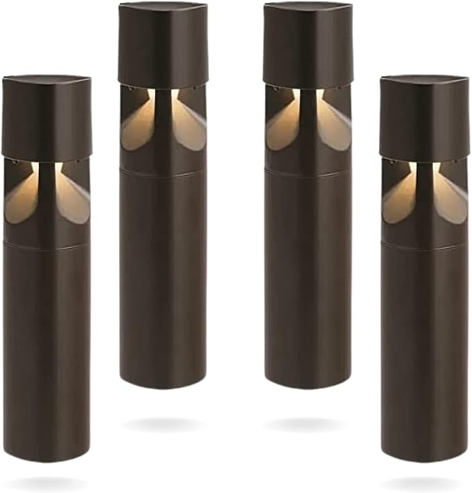 Kichler 28324 - Showscape Series 12 watt LED Path Light 12V 3W 3 Sided Bollard Path Light - Olde Bronze (4 Pack)