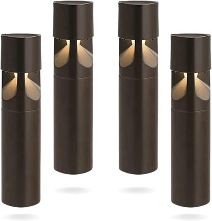 Kichler 28324 - Showscape Series 12 watt LED Path Light 12V 3W 3 Sided Bollard Path Light - Olde Bronze (4 Pack)