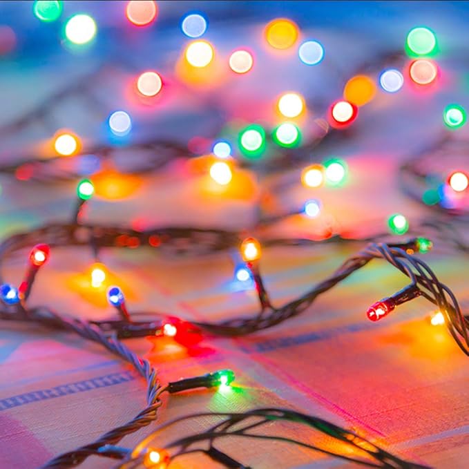 Solar Christmas String Lights Outdoor - 2 Pack Total 144ft 400 LED 8 Modes Outdoor Solar Lights, Waterproof Fairy Lights for Garden Patio Fence Holiday Party Balcony Christmas Decorations (Multicolor)