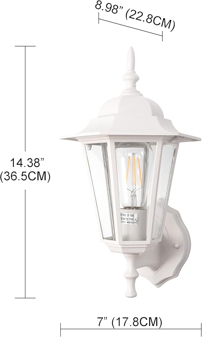 GRUENLICH Outdoor Wall Lantern, Wall Sconce as Porch Lighting Fixture with E26 Medium Base, Aluminum Housing Plus | Lumora