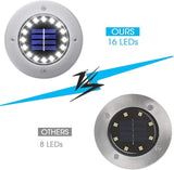 NFESOLAR Solar Lights Outdoor with 16 LEDs, Bright Solar Ground Lights Outdoor Waterproof for Yard Garden Lawn | Lumora