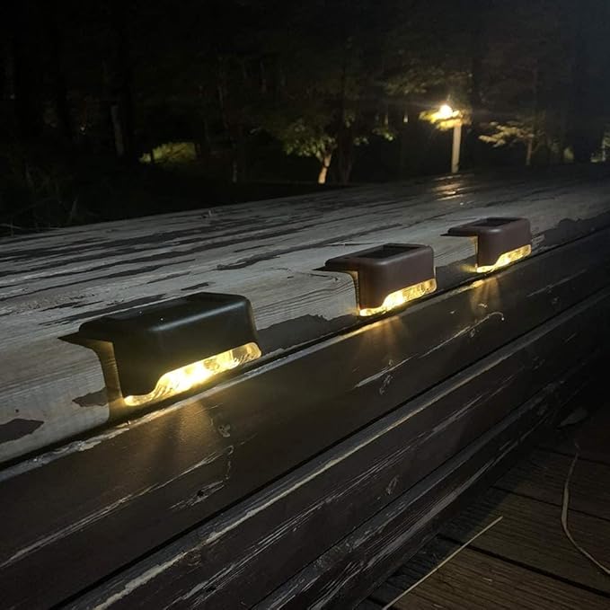 16 Pack Solar Deck Lights, The LED Lights for Outdoor, Waterproof Solar LED Lights for Deck, Step, Railing, Wall | Lumora