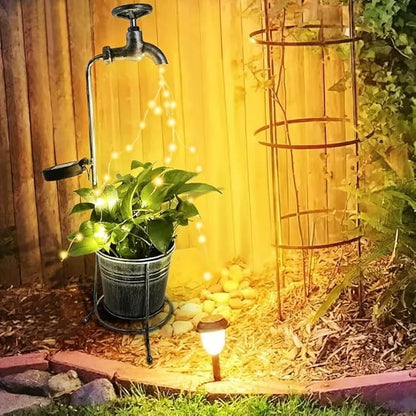 Solar Garden Lights Outdoor Decor, Metal Watering Can Solar Lights Outdoor Waterproof for Yard Lawn Patio Pathway, Decorative Outdoor Decor Gardening Gifts for Women Mom Grandma