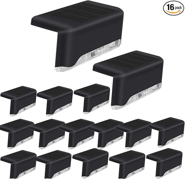16 Pack Solar Deck Lights,The LED Lights for Outdoor, Waterproof Solar LED Lights for Deck, Step, Railing, Wall | Lumora