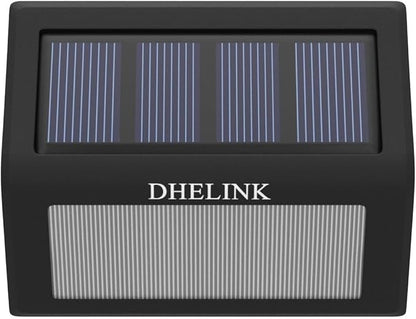 8 Pack Solar Deck Lights Outdoor Waterproof, 6 LED Solar Step Lights, Warm White Auto On/Off Solar Powered Lights for Stairs, Fence, Yard, Patio, Walkway & Garden