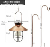 EpicGadget Outdoor Solar Lantern Garden Hanging Light with Shepherd Hook, Retro Metal Solar Lamp with Warm White | Lumora