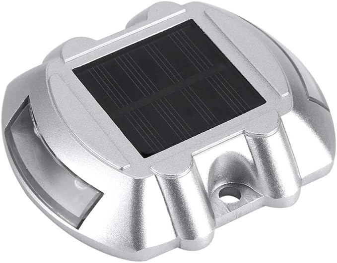 Ymiko Solar Pathway Lights, 6 LED Outdoor Water Driveway Lights with Casting Aluminum Construction, for Road Yard Garden Pathway (Green)