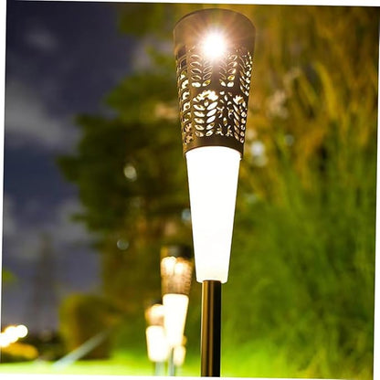 6pcs Solar Garden Lights Stake Outdoor Landscape Lamps for Yard and Lawn, Solar Powered Pathway Decorative Lamps with Warm and Colorful Light for Patio and Courtyard