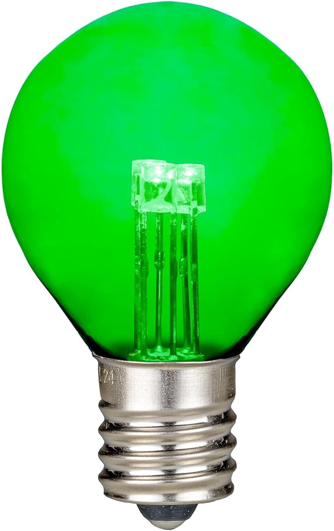 Novelty Lights 25 Pack G30 Glass LED Globe Bulbs, String Light Replacement Bulbs, E12 Candelabra Base, Energy | Lumora