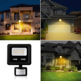 Motion Sensor Flood Light Outdoor,10W Security Light, IP66 Waterproof Outdoor Light,1000LM,3200K Motion Security | Lumora