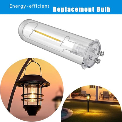 Solar Lantern Replacement Bulbs, Upgraded Solar Outdoor LED Light Bulbs 3V Bright Light Bulbs Waterproof for Yard Landscape Path Lawn Patio Walkway (3)