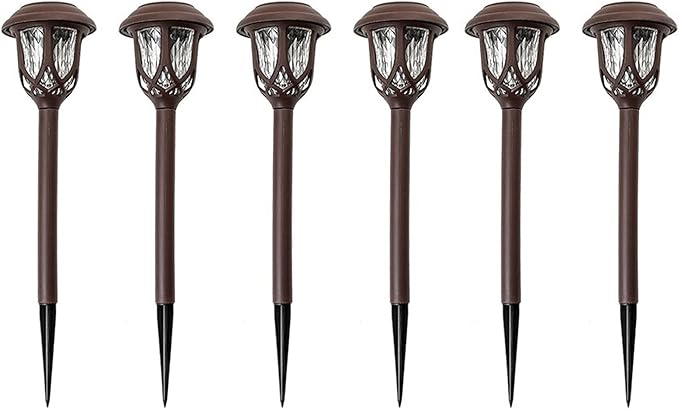Outdoor 6 Packs Solar Pathway Light Landscape Lighting, Waterproof Solar Powered Garden Yard Lights for Walkway | Lumora