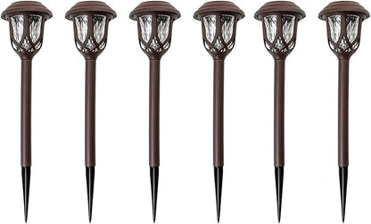 Outdoor 6 Packs Solar Pathway Light Landscape Lighting, Waterproof Solar Powered Garden Yard Lights for Walkway Sidewalk Driveway Lamps (Color : Warm White)