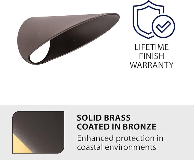 WAC Landscape Lighting, 8in Long Cowl for WAC Landscape Lighting Accent Light in Solid Brass Coated with Bronze | Lumora