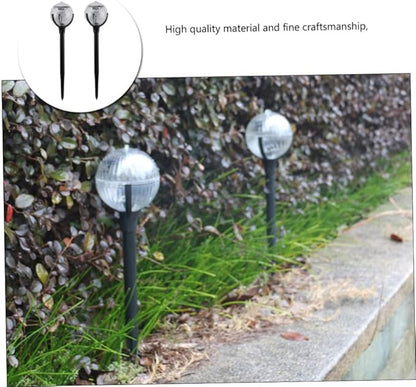 Yardwe Solar Powered Lawn Lights 2pcs, Color-Changing LED Garden Path Lights for Outdoor Yard and Patio Landscape Lighting
