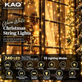 KAQ Connectable 240LED 88Ft String Lights, Christmas Lights Indoor Outdoor