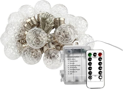 DOITOOL Pineapple String Light Led Fairy Light Bulbs Outdoor Indoor Decor for Weddings Festivals and Parties Brighten up Your Space Charming Pineapple Design