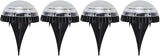 4 Pack Solar with 8 LED Outdoor Ground Lights for Pathway, Lawn & Backyard - and Solar Powered Lighting (White | Lumora
