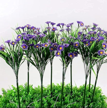 Solar Flower Lights Outdoor, Waterproof LED Daisy Flowers Solar Stake Decorative In-Ground Lights 2Mode for Garden Landscape Yard Pathway Wedding Party (Purple, 2Pack)