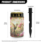 Hummingbird Pink Flower Cemetery Solar Lights for Grave ABS Material Solar Light Patio Decorations Garden Lamp | Lumora