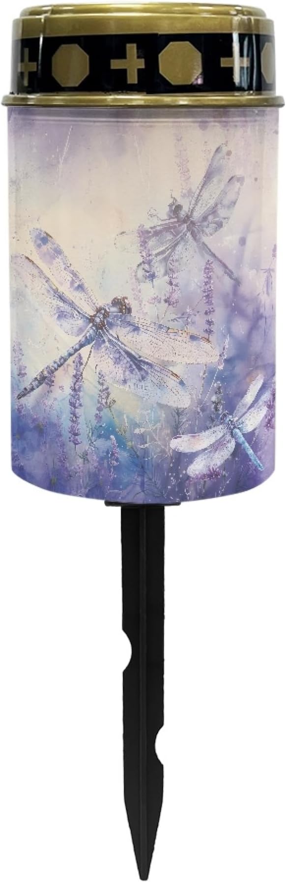 Dragonfly Horse Solar Lanterns Outdoor Waterproof,Solar Lights Purple Gift for Men Women LED Decor Light for Yard,Patio,Lawn,Tabletop,Pathway,Landscape,Garden Decor